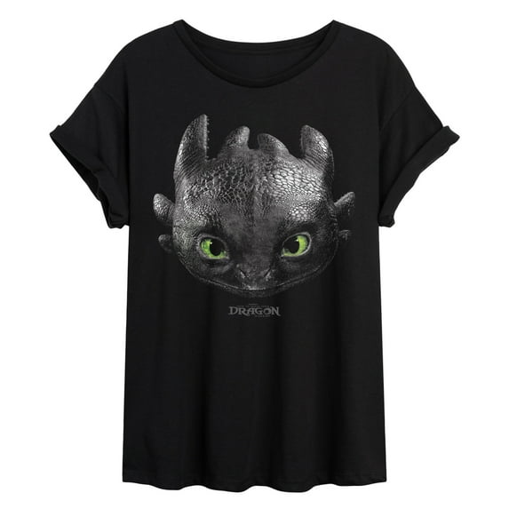 How To Train Your Dragon - Toothless Head - Women's Oversized Graphic T-Shirt