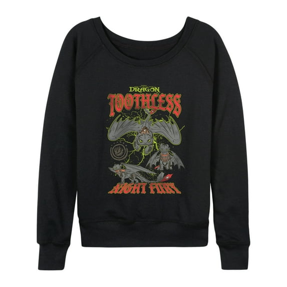 How To Train Your Dragon - Toothless Night Fury - Women's French Terry Long Sleeve Pullover