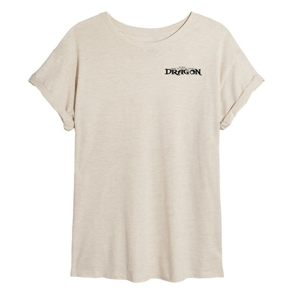 How To Train Your Dragon - HTTYD - Juniors Oversized Graphic T-Shirt