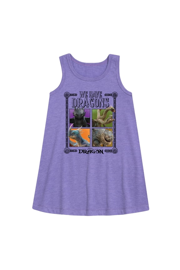 - We Have Dragons - Toddler And Youth Girls Aline Dress