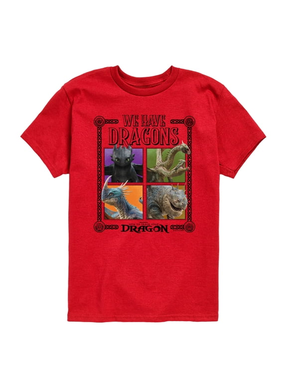 - We Have Dragons Boys' Short Sleeve Graphic T-Shirt