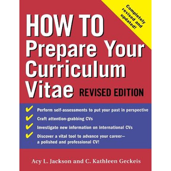 Pre-Owned How to Prepare Your Curriculum Vitae (Paperback) 0071390448 9780071390446
