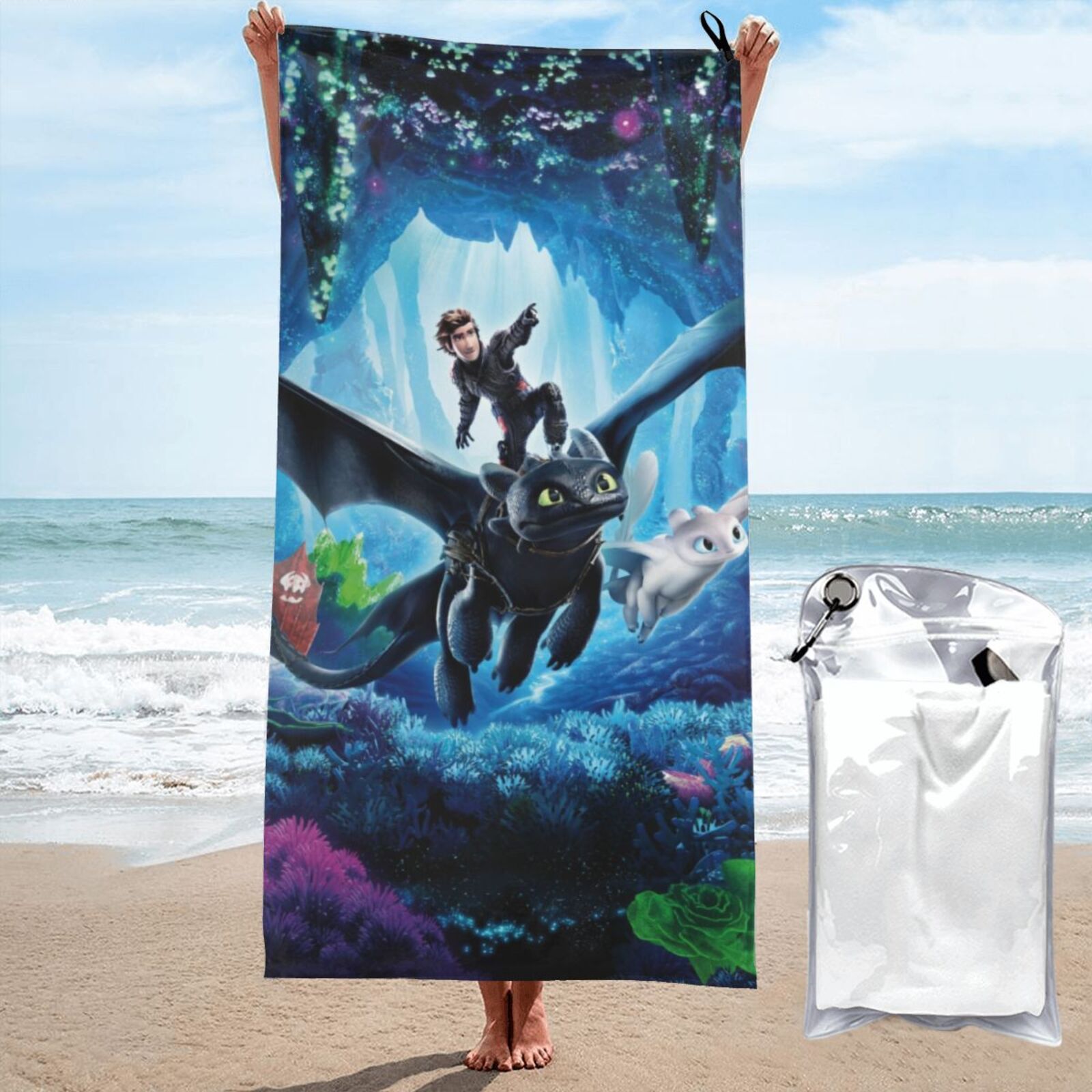 How to Train Your Dragon Microfiber Beach Towel Oversized Lightweight