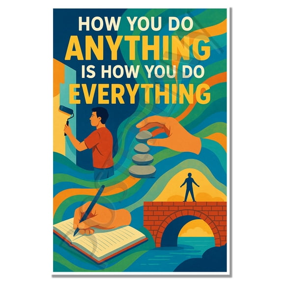 How You Do Anything Is How You Do Everything – Inspirational Poster – 18 inch x 12 inch
