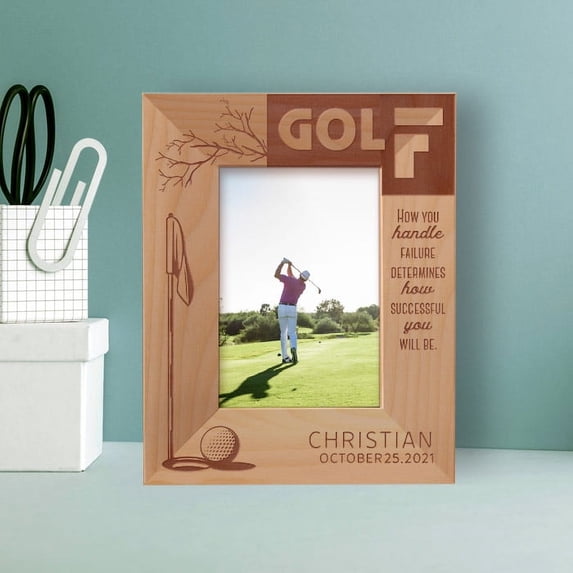 How You Handle Failure Determines How Successful You Will Be Personalized Wooden Frame 3 1/2" x 5" Brown (Vertical)