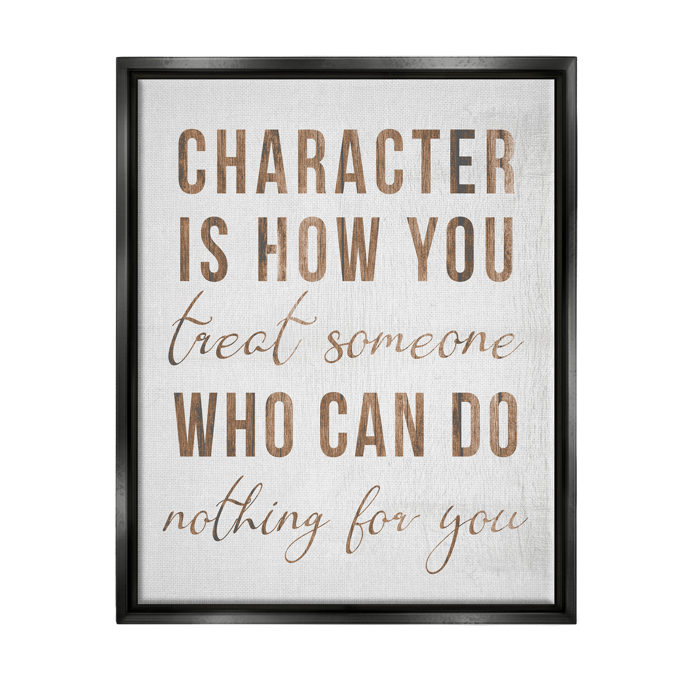 How You Treat Someone Inspirational Inspirational Graphic Art Jet Black Framed Art Print Wall Art