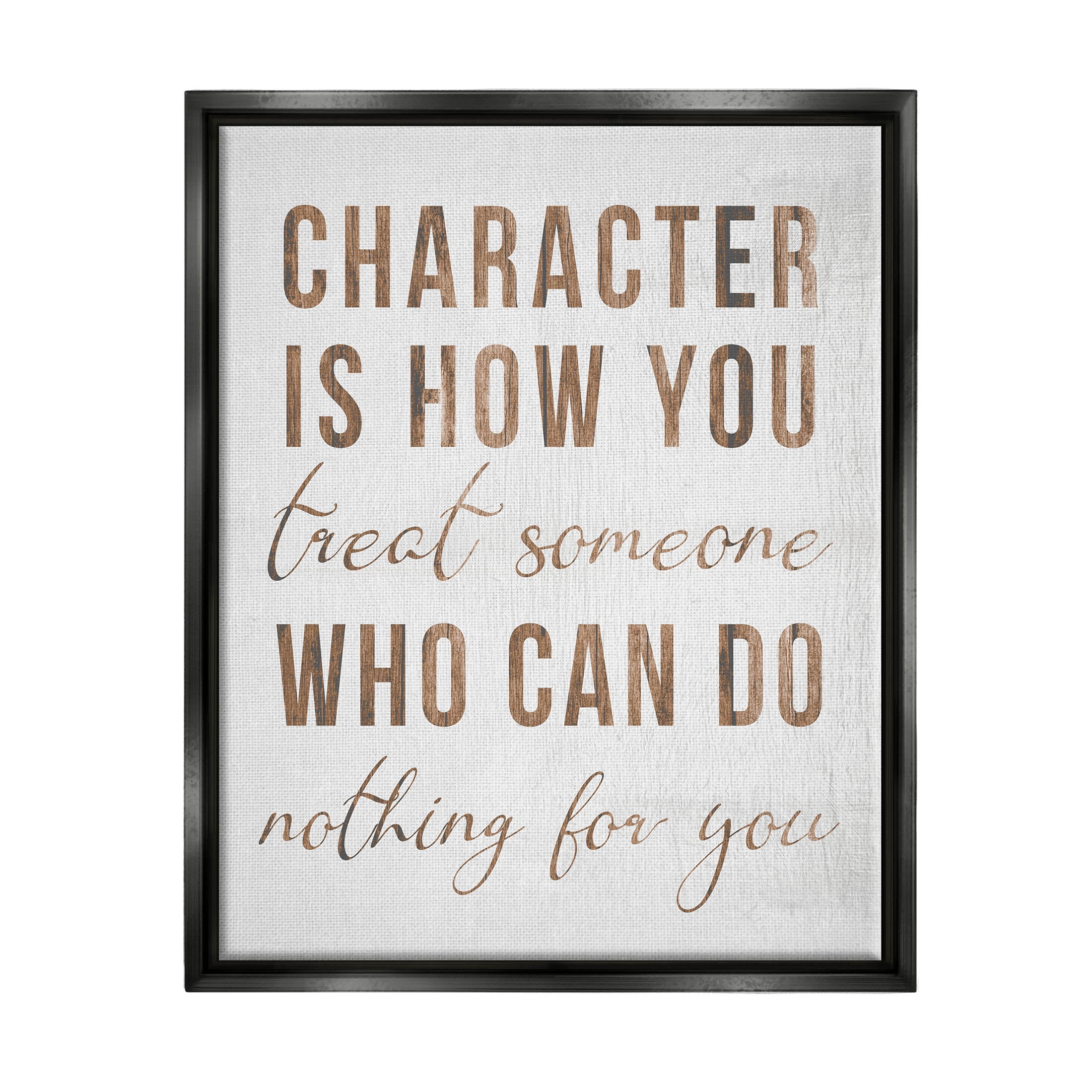 How You Treat Someone Inspirational Inspirational Graphic Art Jet Black Framed Art Print Wall Art
