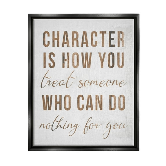 How You Treat Someone Inspirational Inspirational Graphic Art Jet Black Framed Art Print Wall Art