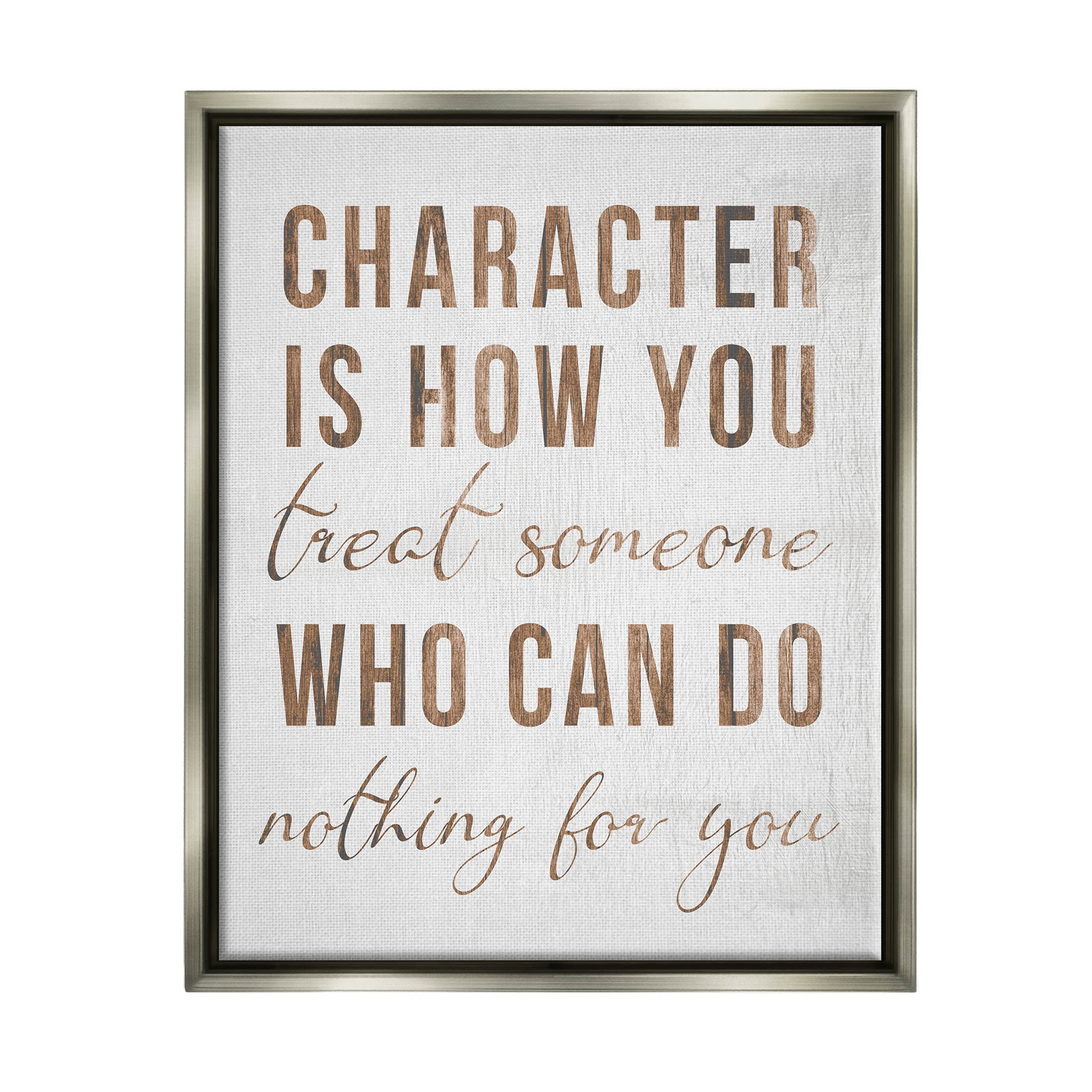 How You Treat Someone Inspirational Inspirational Graphic Art Luster Gray Framed Art Print Wall Art