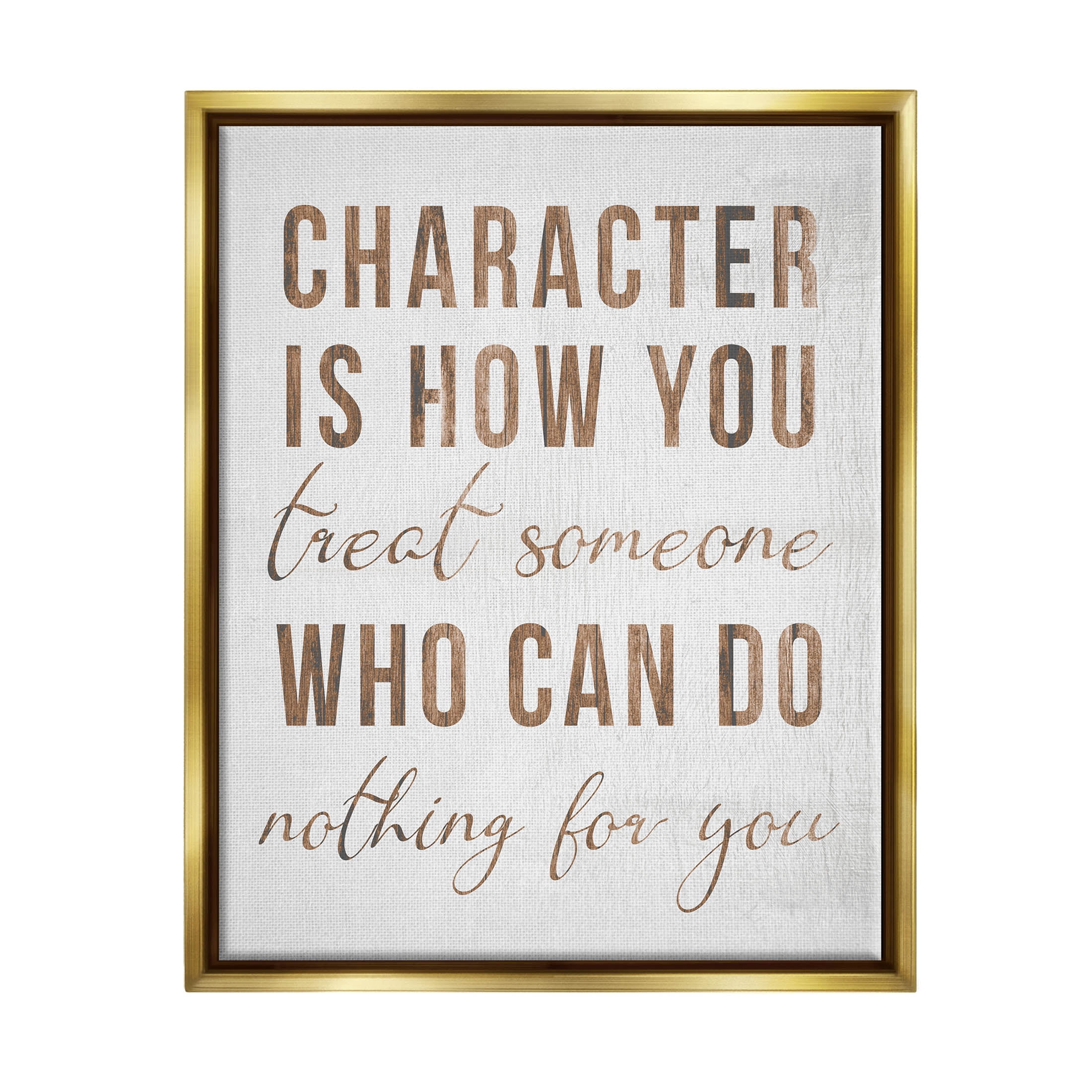 How You Treat Someone Inspirational Inspirational Graphic Art Metallic Gold Framed Art Print Wall Art