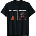 thumbnail image 1 of How it Started | Guitar Lovers Shirts | Meme Funny Guitar T-Shirt, 1 of 4