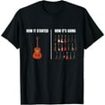 thumbnail image 1 of How it Started | Guitar Lovers Shirts | Meme Funny Guitar T-Shirt, 1 of 4