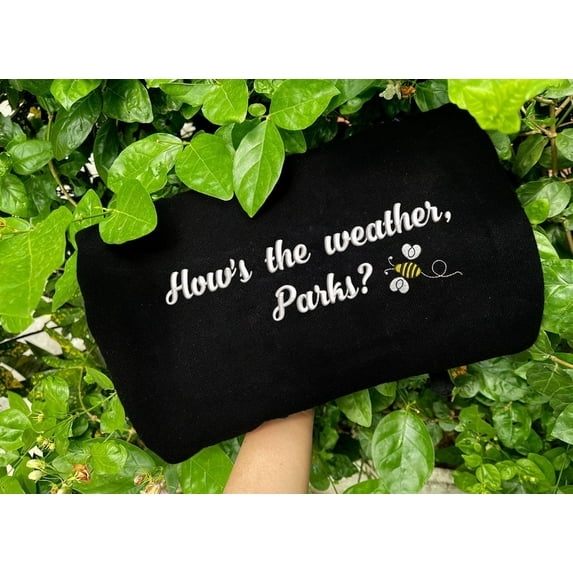 How's Weather Parks Embroidered Sweatshirt