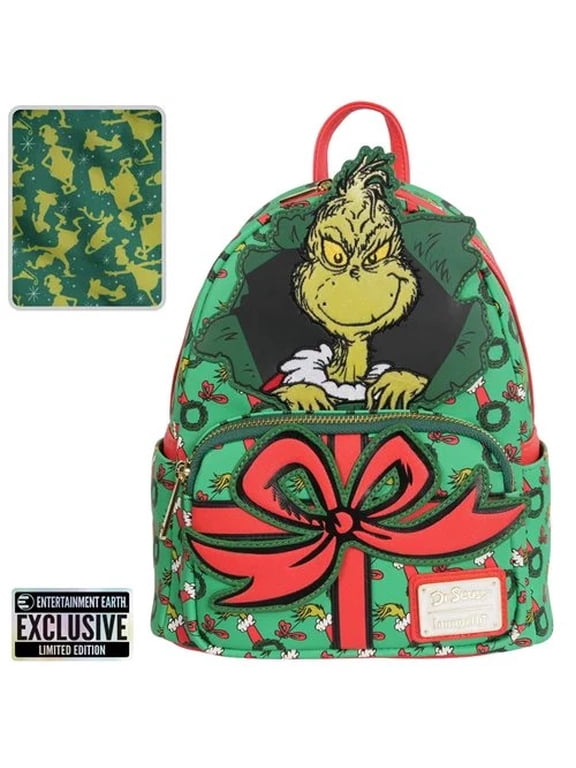 How the Grinch Stole Christmas Grinch Christmas Present Mini-Backpack - Entertainment Earth Exclusive
