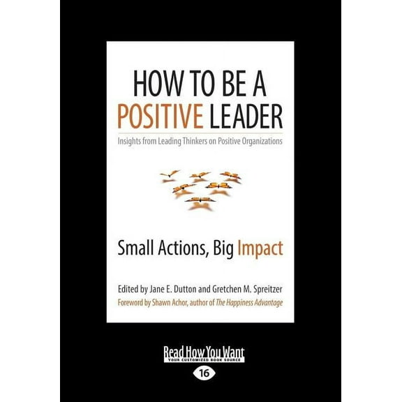 How to Be a Positive Leader: Small Actions, Big Impact (Large Print 16pt), (Paperback)