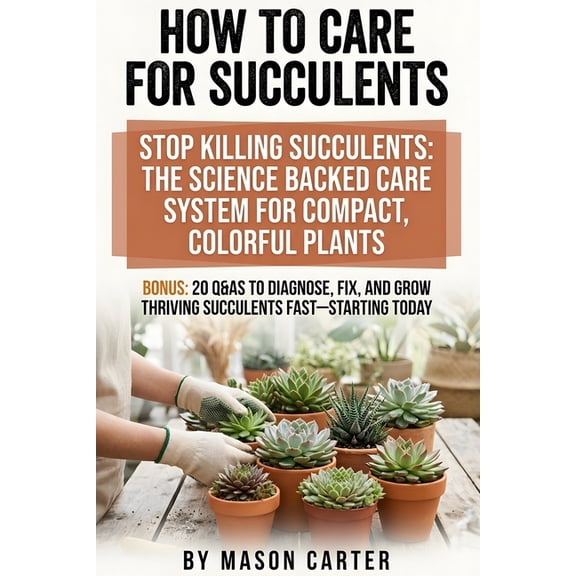 How to Care For Succulents: Light and soak-and-dry watering, soil ratios, propagation checklists, and cactus and succule, (Paperback)