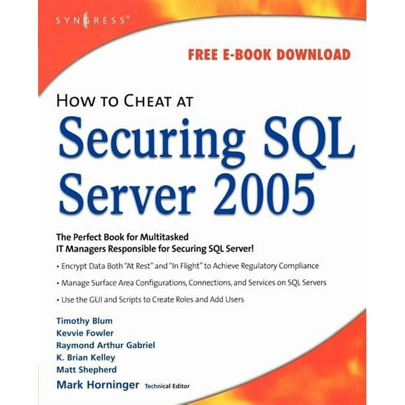 How to Cheat at Securing SQL Server 2005, (Paperback)