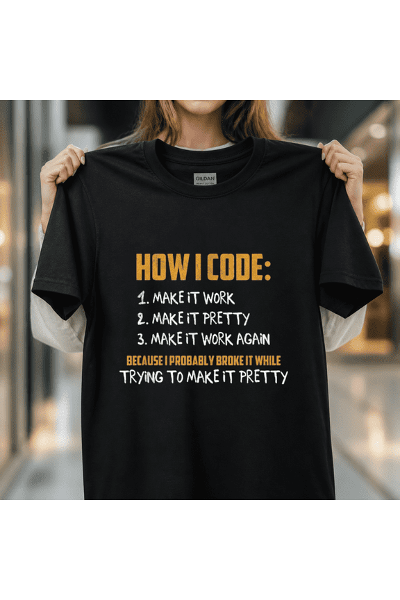 How to Code Funny Programmer Coder Nerd Geek Routine Humor Logic Design Unisex T-Shirt, S-5XL