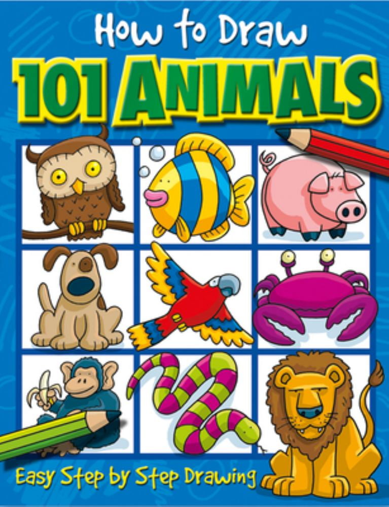 Dan Green How to Draw 101 Animals Drawing Notebook & Sketch Book, 11" x 8.5", 48 Pages