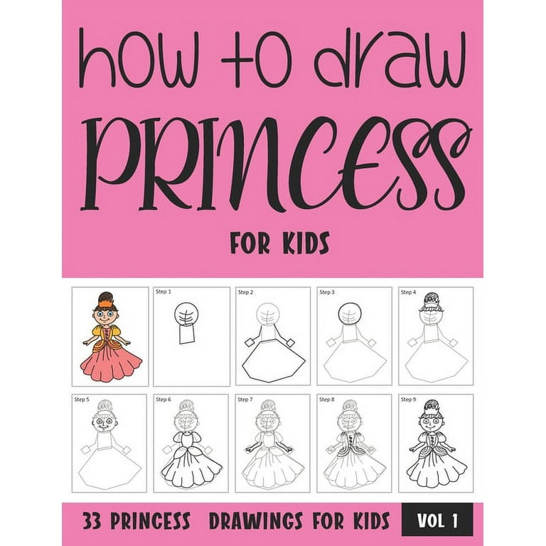 How to draw princesses; Learn to draw step by step: Cartoon drawing books  for kids 9-12; Girl stuff for 10 year olds (Paperback)