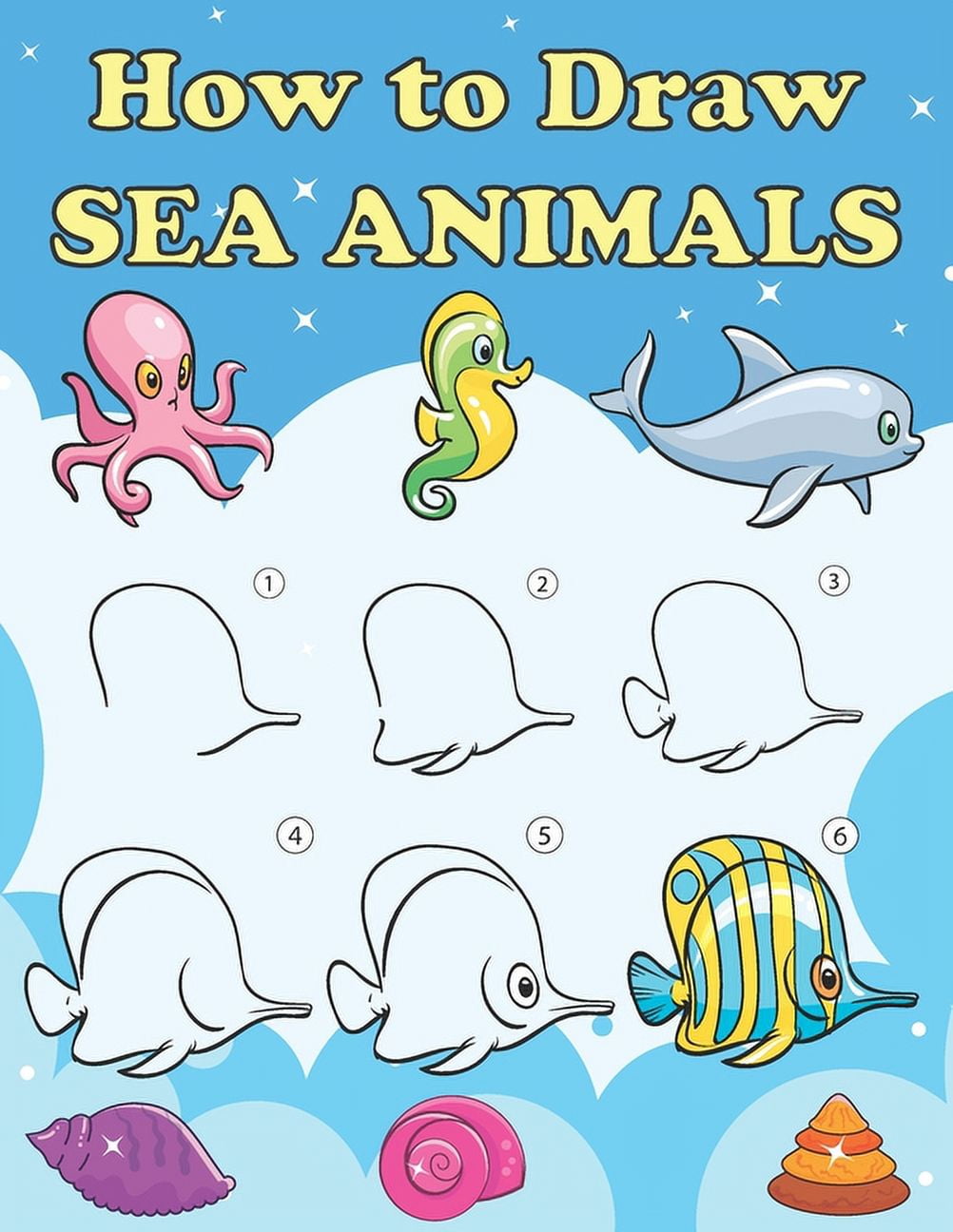 Drawing for kids sea animals
