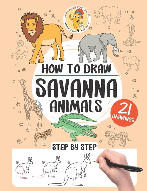 Drawing Stencils for Kids (8 pcs) // SAVANNA ANIMALS