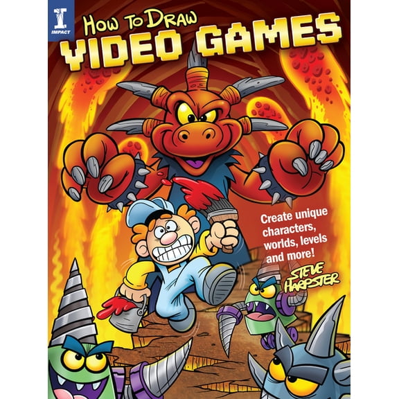 How to Draw Video Games: Create Unique Characters, Worlds, Levels and More!, (Paperback)