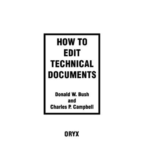 Pre-Owned How to Edit Technical Documents, 9780897748704, 0897748700, Paperback,