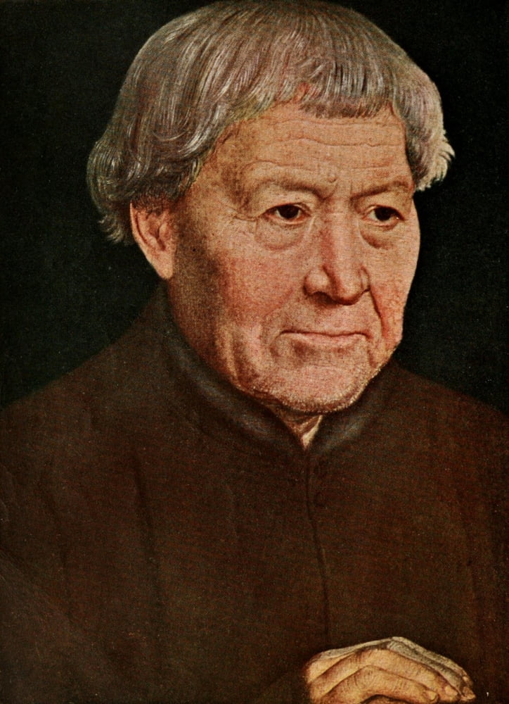 How to Enjoy Pictures 1914 Portrait of an old man Canvas Art - Hans Memling (18 x 24)