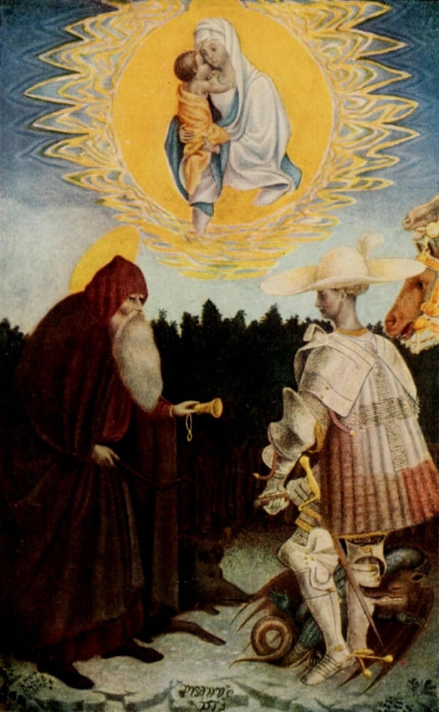 How to Enjoy Pictures 1914 St Anthony & St George Canvas Art - Pisanello (18 x 24)
