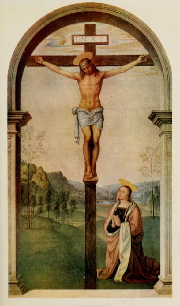 How to Enjoy Pictures 1914 The Crucifixion Canvas Art - Pietro Perugino (18 x 24)