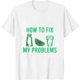 thumbnail image 1 of How to Fix My Problems Salt Lime Tequila Tshirt Funny Drinking Tee White, 1 of 5