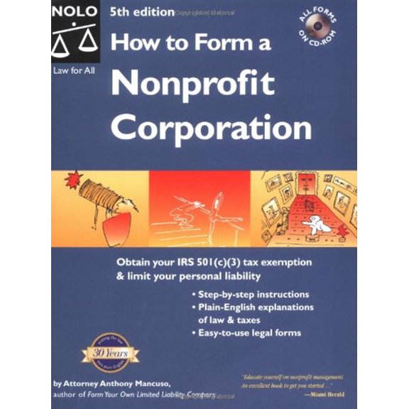 Pre-Owned How to Form a Nonprofit Corporation With CD [With CDROM] (Paperback) 0873378067 9780873378062