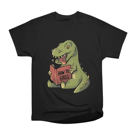 How to Grill Funny Cute Dino Gift T-Shirt Tee Gift For Him Merch For Her Apparel For Frien