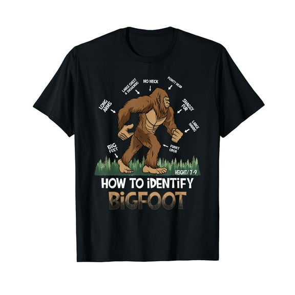 How to Identify Bigfoot Yeti Sasquatch Costume Kids Adults T-Shirt