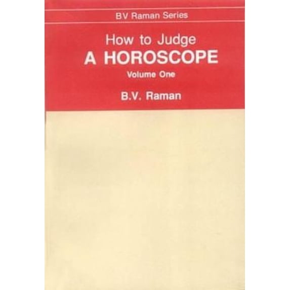 Pre-Owned How to Judge a Horoscope (Vol 1) (Hardcover) 8120808444 9788120808447