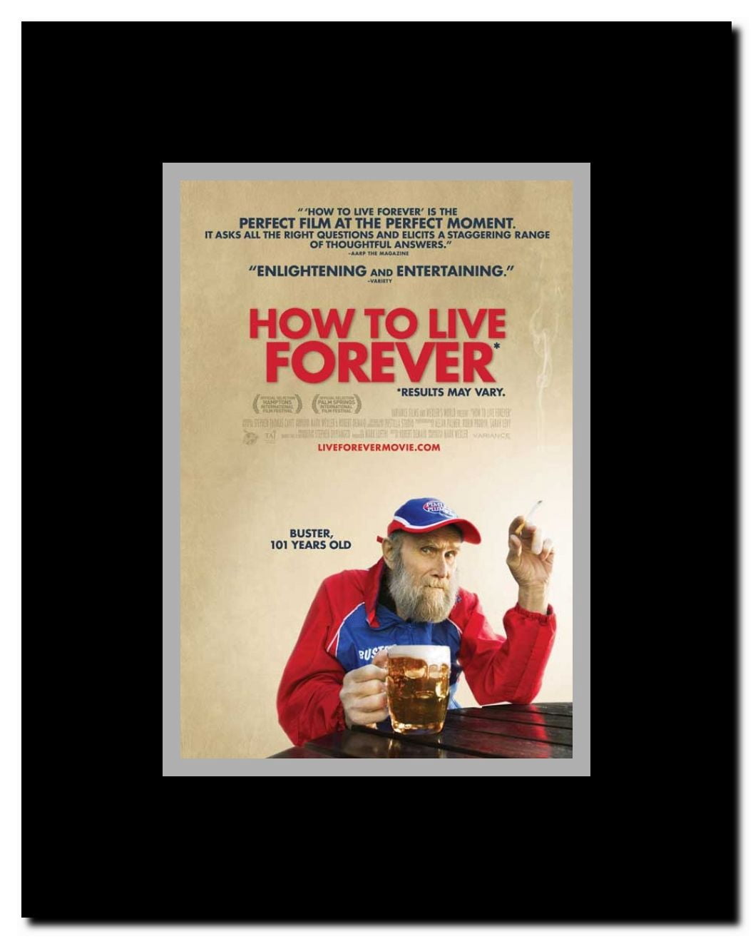 How to Live Forever Framed Movie Poster