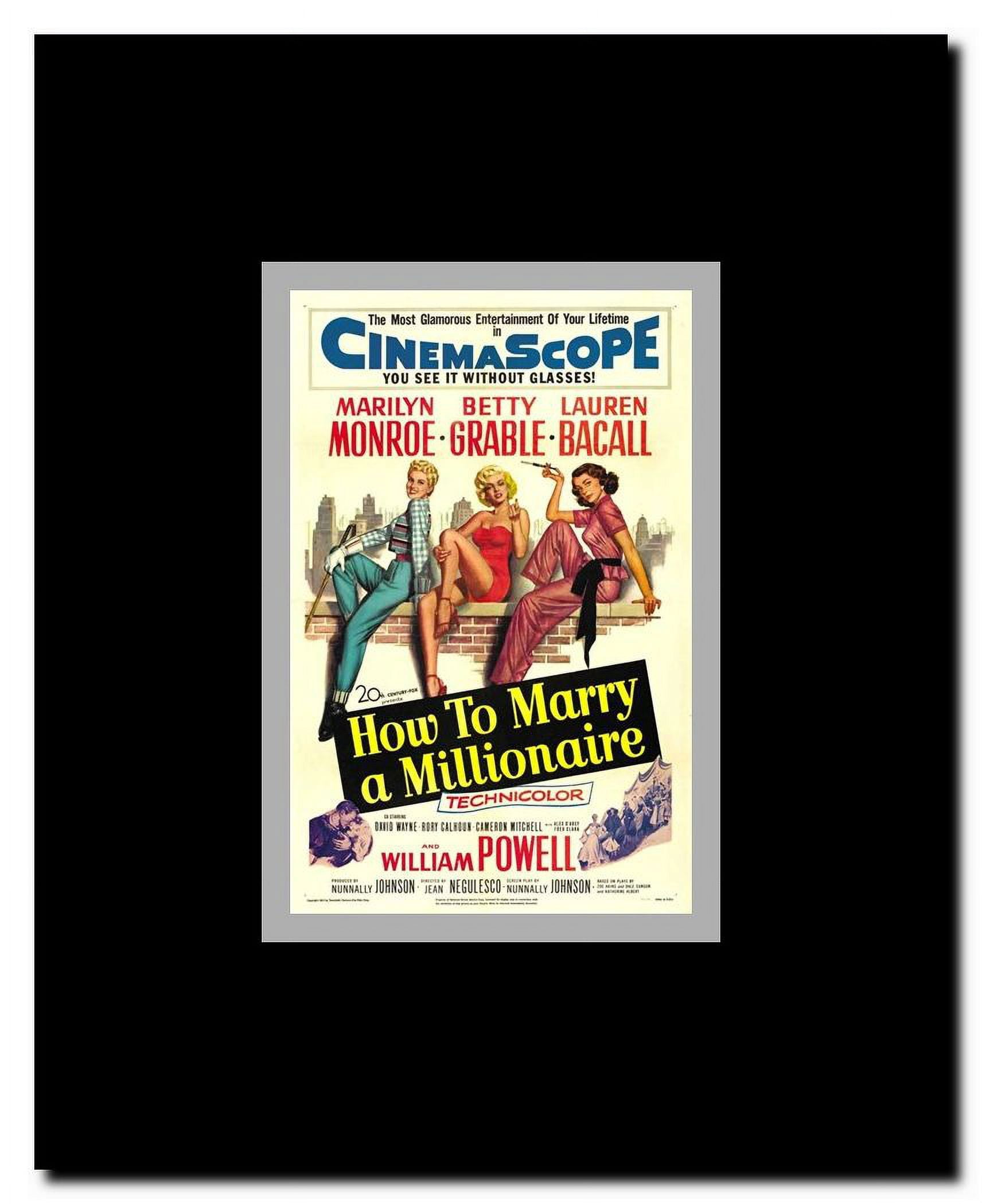 How to Marry a Millionaire c.1953 - style C Framed Movie Poster