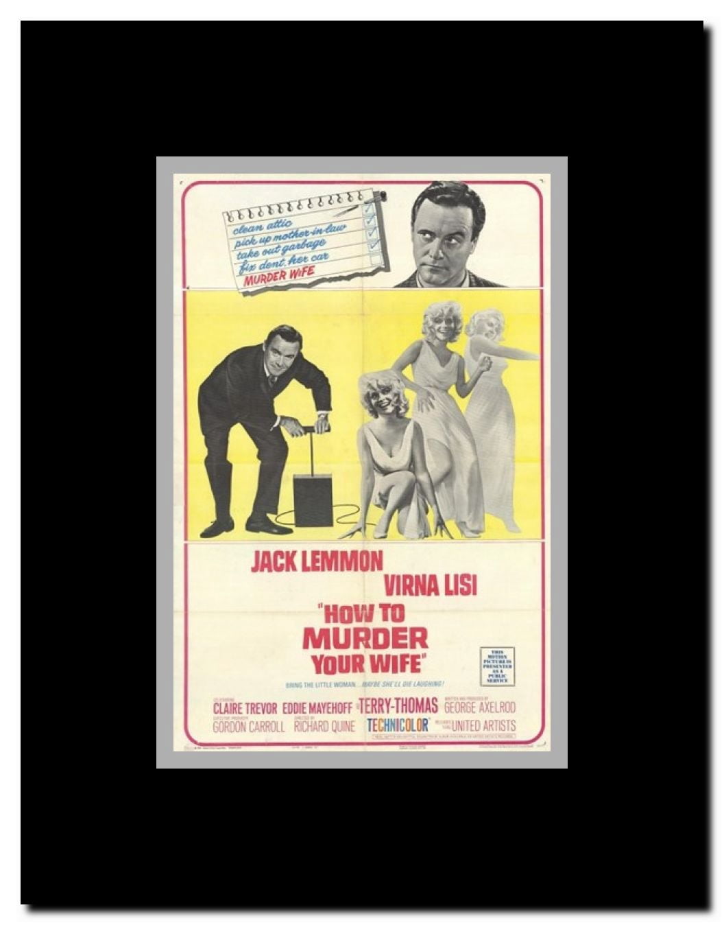 How to Murder Your Wife Framed Movie Poster