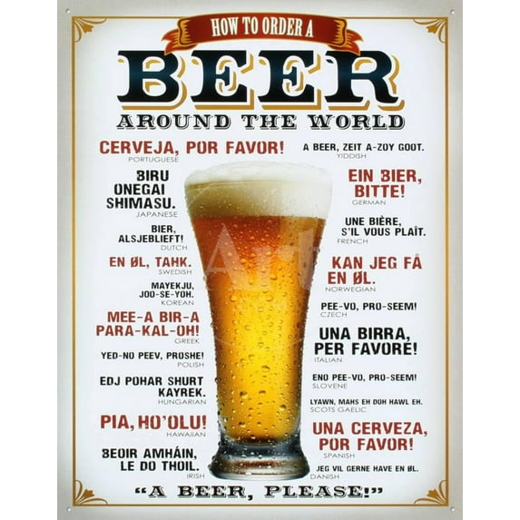 How to Order a Beer Tin Sign 12.5x16 Sold by Art.Com
