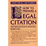 Pre-Owned How to Prepare a Legal Citation (Paperback) 0812029607 9780812029604