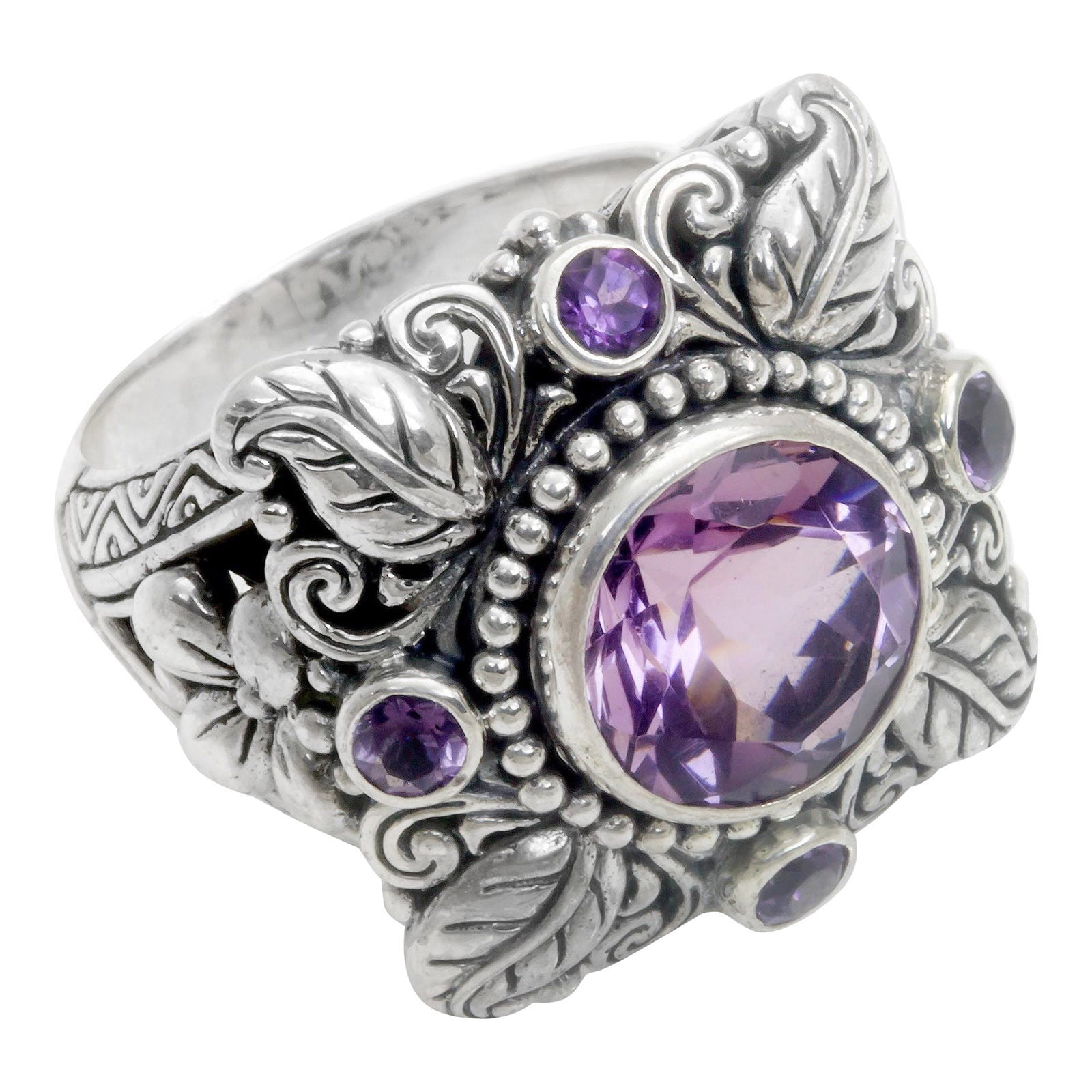 How to Size Your Finger for A Ring Women's Sparkling Amethyst Ring ...