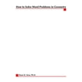 thumbnail image 1 of Pre-Owned How to Solve Word Problems in Geometry (How to Solve Word Problems Series) Paperback, 1 of 1