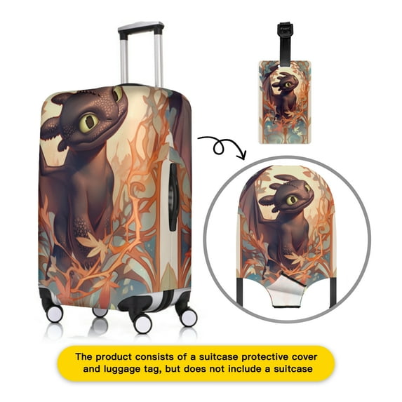 How to Train Y×our Dra×gon Luggage cover accessory kit, luggage tag, comfort luggage handle wrap, washable zipper closure luggage cover