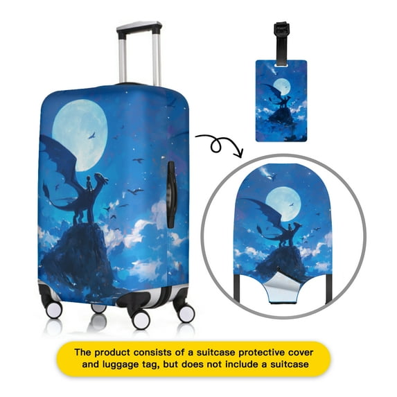 How to Train Y×our Dra×gon Luggage cover accessory kit, luggage tag, comfort luggage handle wrap, washable zipper closure luggage cover