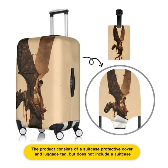 How to Train Y×our Dra×gon Luggage cover accessory kit, luggage tag, comfort luggage handle wrap, washable zipper closure luggage cover