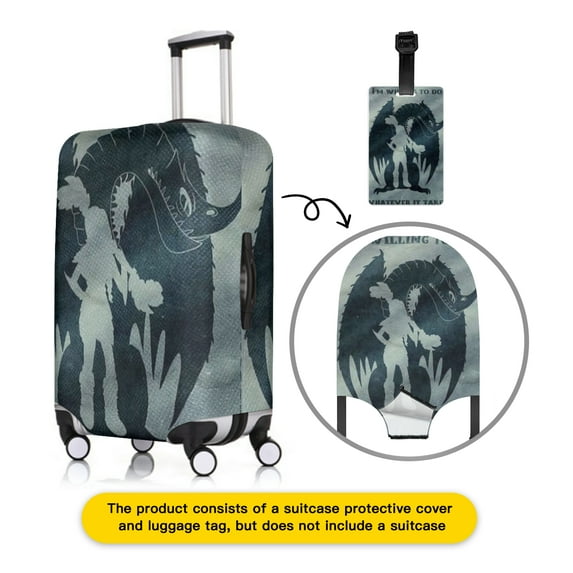 How to Train Y×our Dra×gon Luggage cover accessory kit, luggage tag, comfort luggage handle wrap, washable zipper closure luggage cover