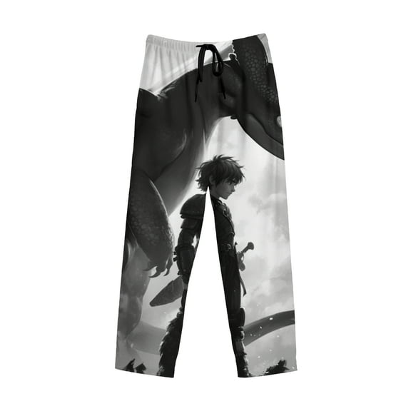 How to Train Y×our Dra×gon Men's cartoon sleep pants, soft stretch home pajamas