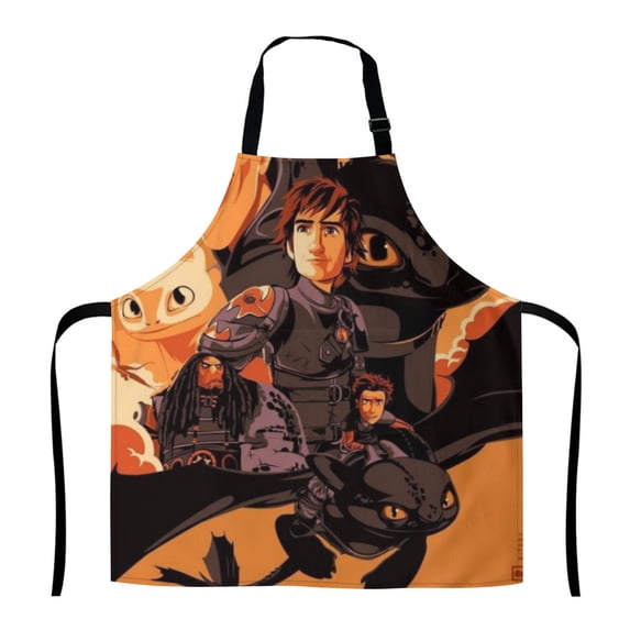 How to Train Y×our Dra×gon Waist apron with 1 pocket, kitchen cooking apron, HD printed apron, gift
