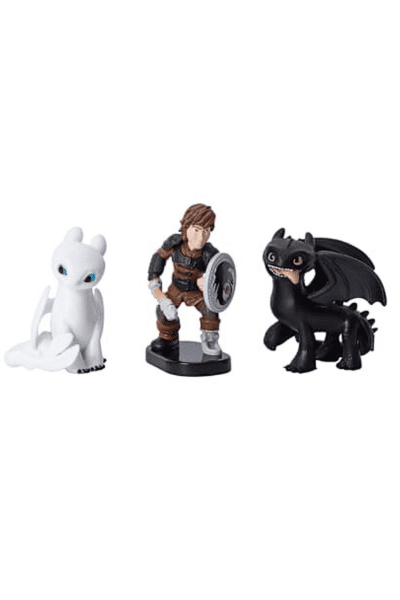 How to Train Your Dragon 3-Figure Set: Hiccup, Toothless & Light Fury
